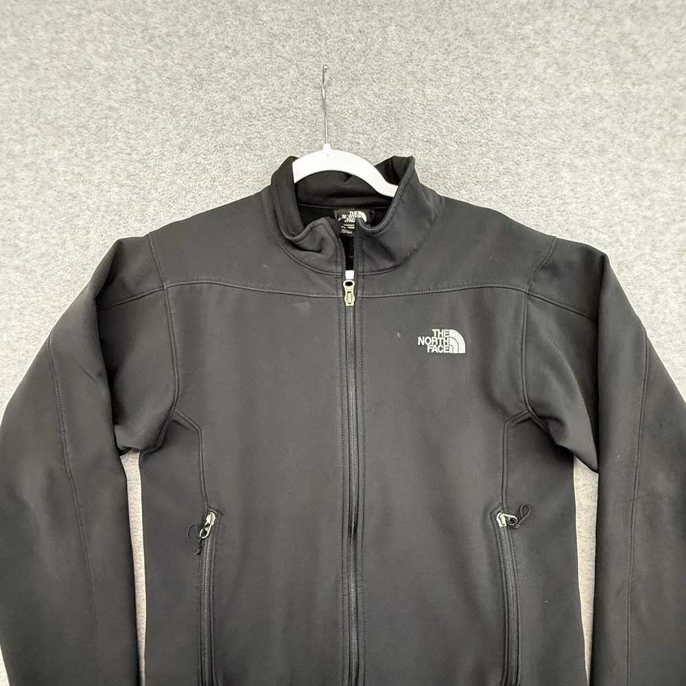 North Face Jacket Mens Small Apex Bionic Black Fleece Lined Stretch Zip Outdoors